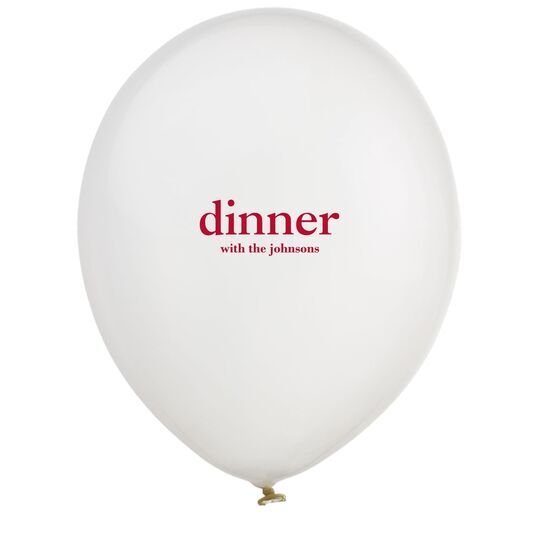 Big Word Dinner Latex Balloons